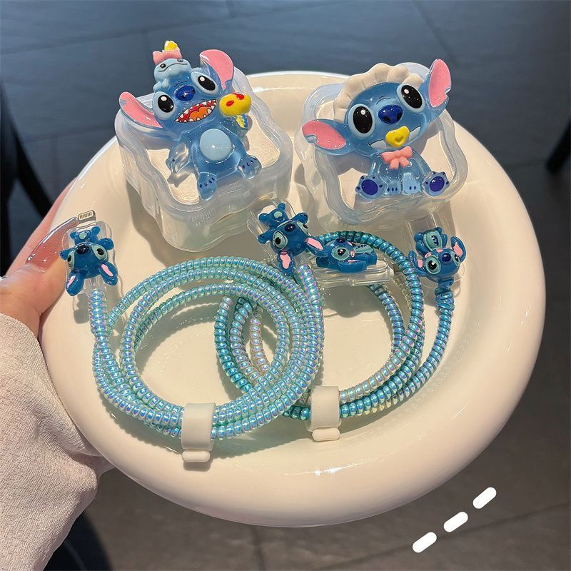 เคส Stitch การ์ตูนน่ารักเข้ากันได้กับ Apple 40W Charger Case เข้ากันได้กับ iPhone 17 Pro Max 40W Ada