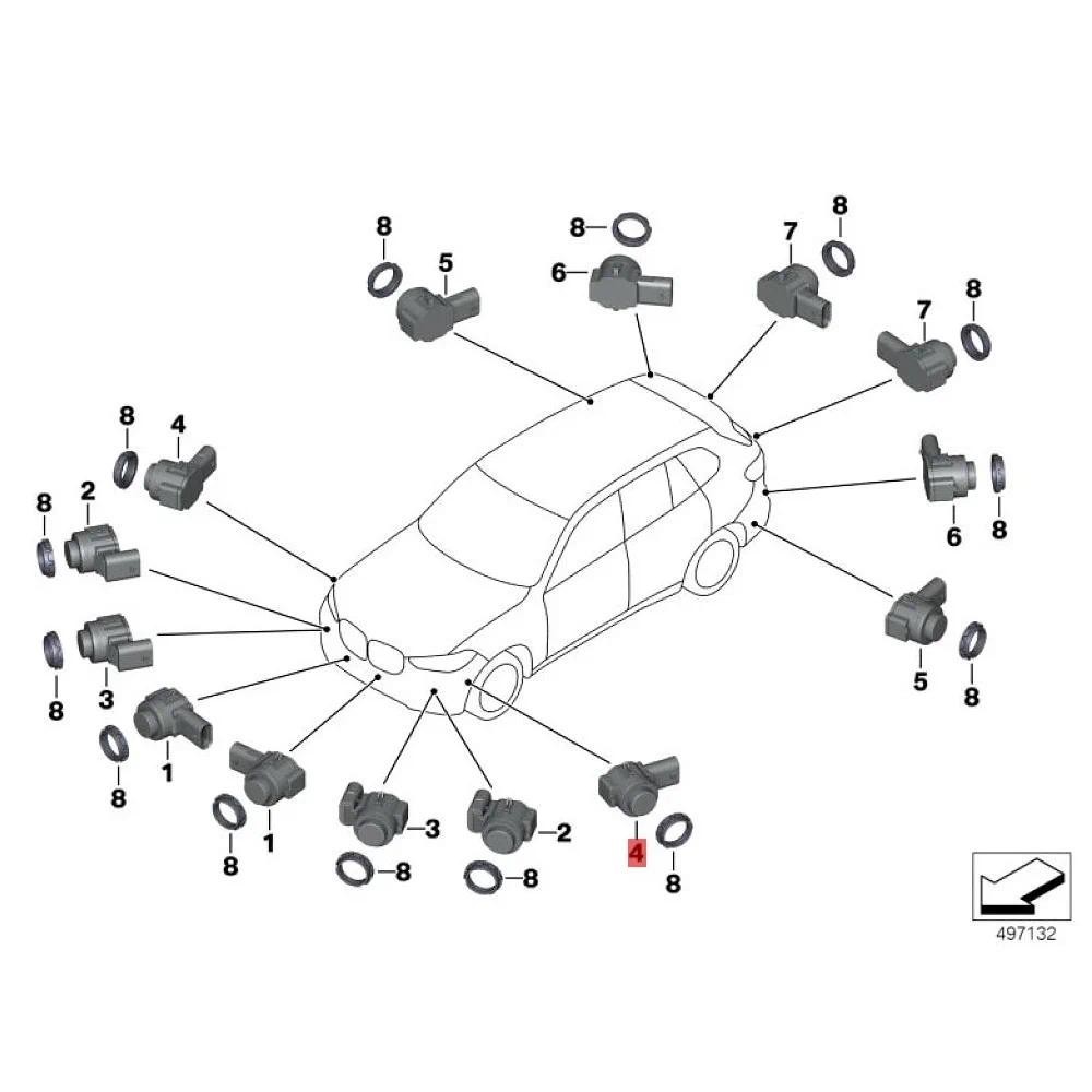 ใหม่ ! OEM OEM 66209471932 ULTRASONIC เซ็นเซอร์ที่จอดรถ Fit สําหรับ BMW Z4 x5 x6 x7 M50i,530i,M40i,7
