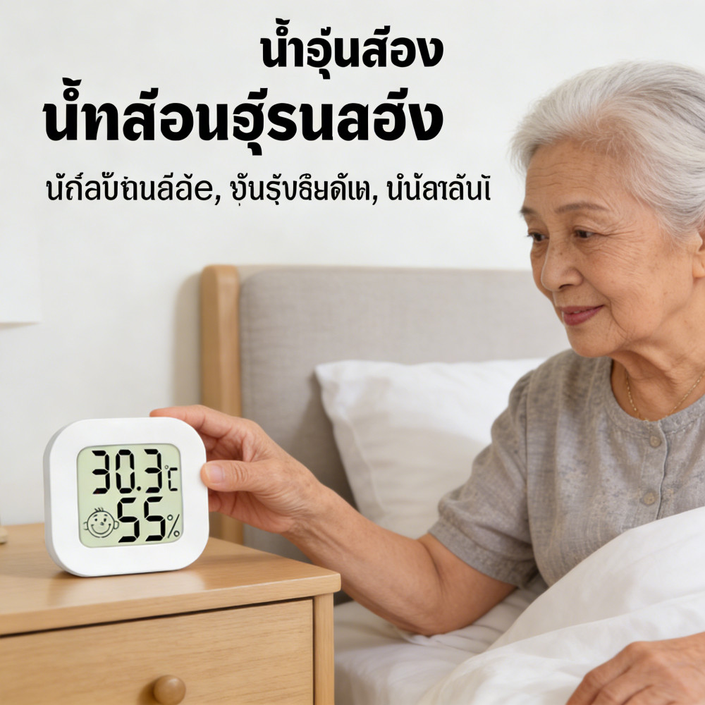 เครื่องวัดความชื้นเครื่องวัดอุณหภูมิจอแอลซีดิจิตอลเครื่องวัดความชื้น Mini ที่ร่ม Sensor