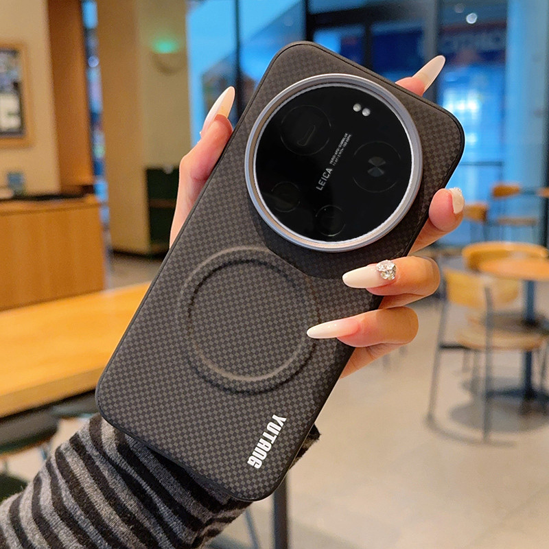 สําหรับ Xiaomi 17 Ultra, 15 14 Ultra Case ELVEV Hard PC หนังโมเสครูปแบบ Anti-slip Snap-on เคสโทรศัพท์