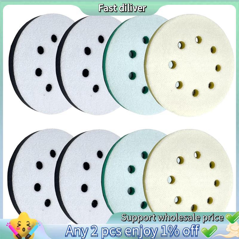 สําหรับ Orbital Sander ใช้งานร่วมกับ 8 แพ็ค 5 นิ้ว 8 หลุมแผ่นขัดโฟมสําหรับ Orbital Sander Surf Prep