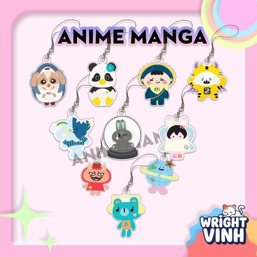 OTP ที่วางโทรศัพท์มาสคอต OTP ที่วางโทรศัพท์เหมืองผสมครบชุดวัสดุไมก้าโปร่งใส wrightvinh