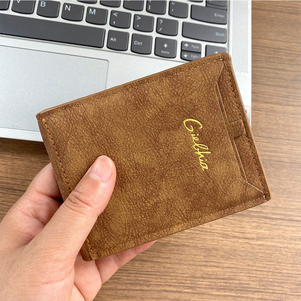 Retro Men Business Short wallet Mens High-End Opening Multi-Card Wallet Wallet Wallet Men