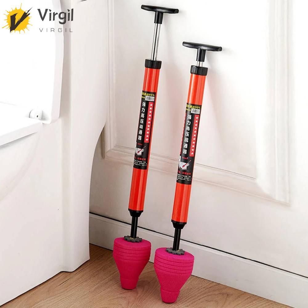 [Virgil.th] High Toilet Plunger Air Plunger ท่อห้องน้ํา Plunger สําหรับท่อระบายน้ําในห้องน้ําและท่ออ