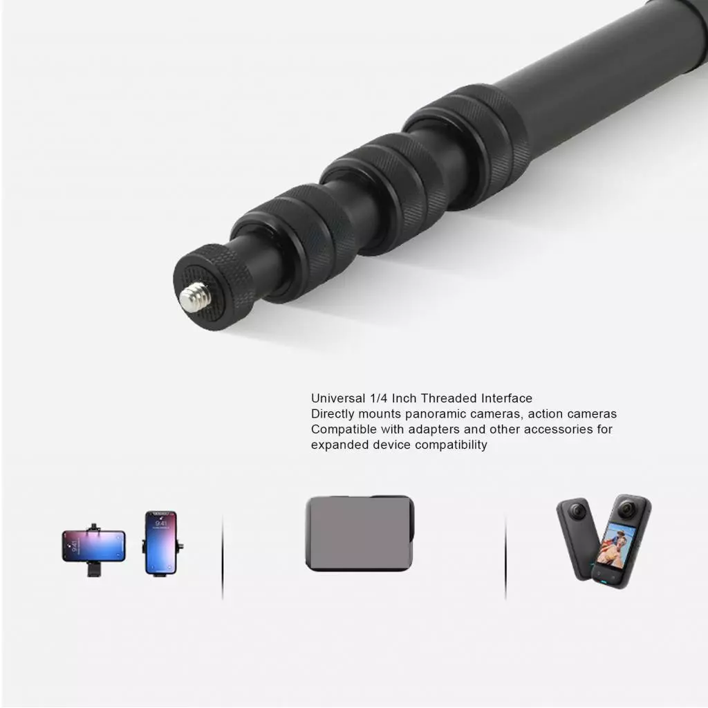 ไม้เซลฟี่ Selfie Stick สำหรับ Insta360 GO Ultra อลูมิเนียม thumbnail 8