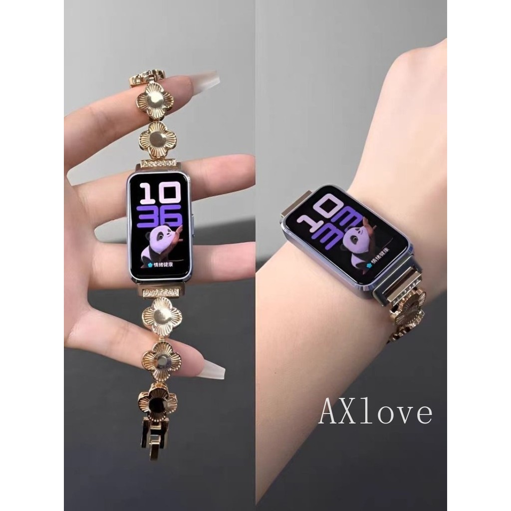 สายโลหะใหม่สําหรับ Huawei Band 11 10 9 8 nfc สร้อยข้อมือสแตนเลสสําหรับ Huawei Watch Fit 3 4 pro สายรัดข้อมือ – โปรปัง