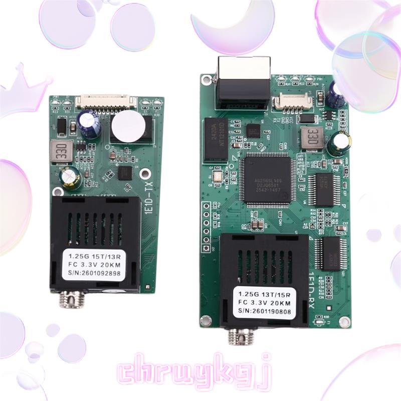 FC Singlemode Fiber Ethernet Video over Fiber Optic Converter 1310nm/1550nm 20Km, TTL 460Kbps พร้อม 