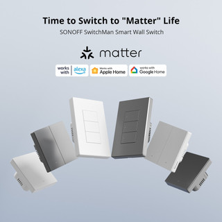 SONOFF M5 80/86 Matter SwitchMan สมาร์ทสวิตช์ผนัง Mechanical ปุ่มท้องถิ่น APP ควบคุม LED ตัวบ่งชี้ปรับผ่าน eWeLink Alexa