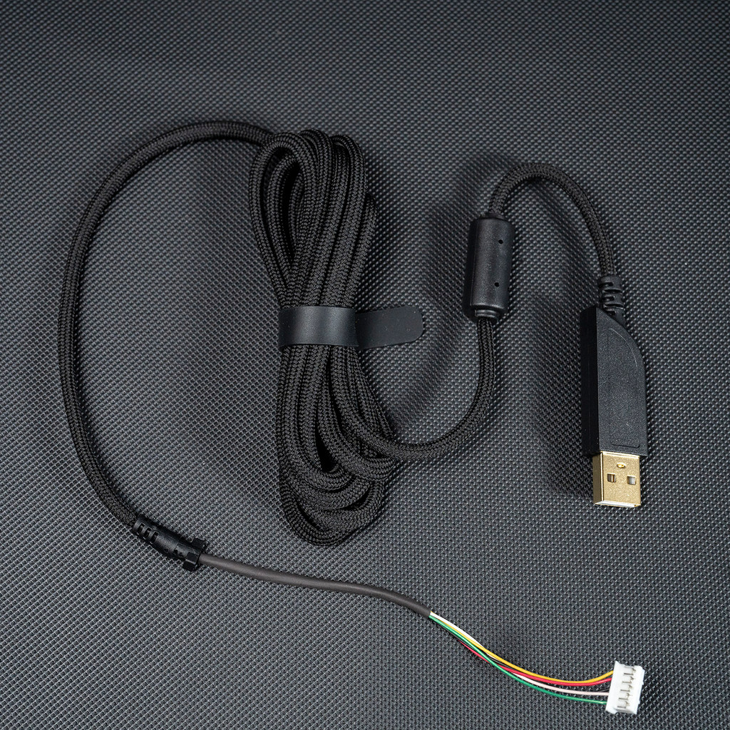 Xtrfy M42 MZ1 M4 เชือกร่มเมาส์แบบมีสาย ด้ายนุ่ม สีดําสีขาว