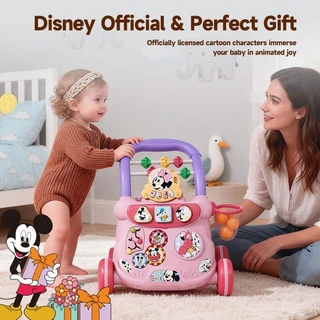 Disney รถหัดเดินเด็ก ใช้หัดเดิน รถไถหัดเดิน รถหัดเดินเด็กมีของเล่น มีเสียงดนตรี ปรับความเร็วได้