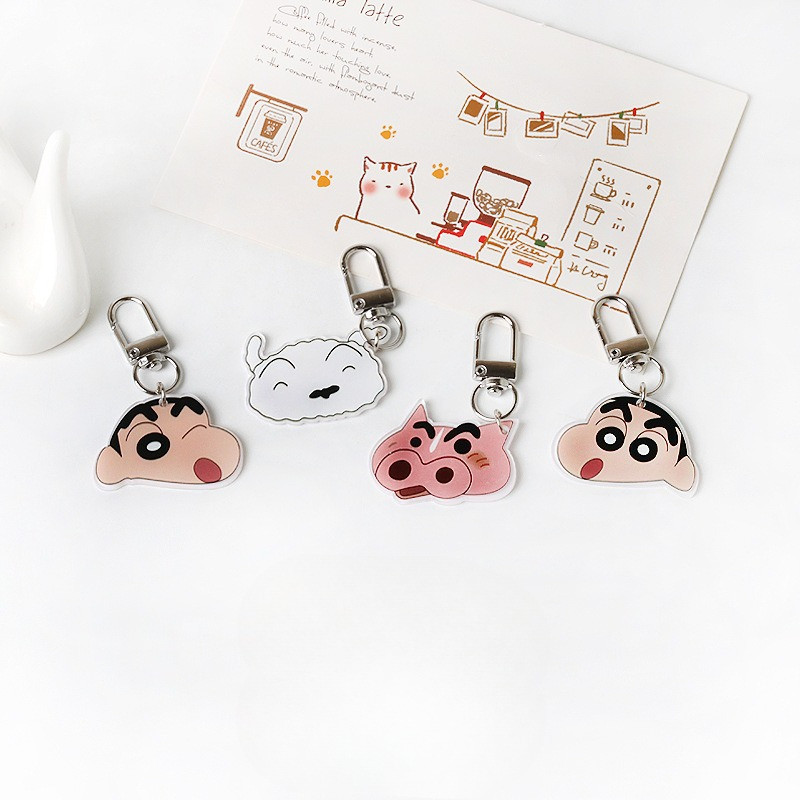 MISSKOI การ์ตูน Crayon Shin-Chan Xiaobai พวงกุญแจน่ารักนักเรียนกระเป๋านักเรียนจี้อะนิเมะกระเป๋าดินสออุปกรณ์เสริมขนาดเล็ก All-Match ราคา ถูกที่สุด ดีลบีเคเค แกลเลอรีภาพที่ 4