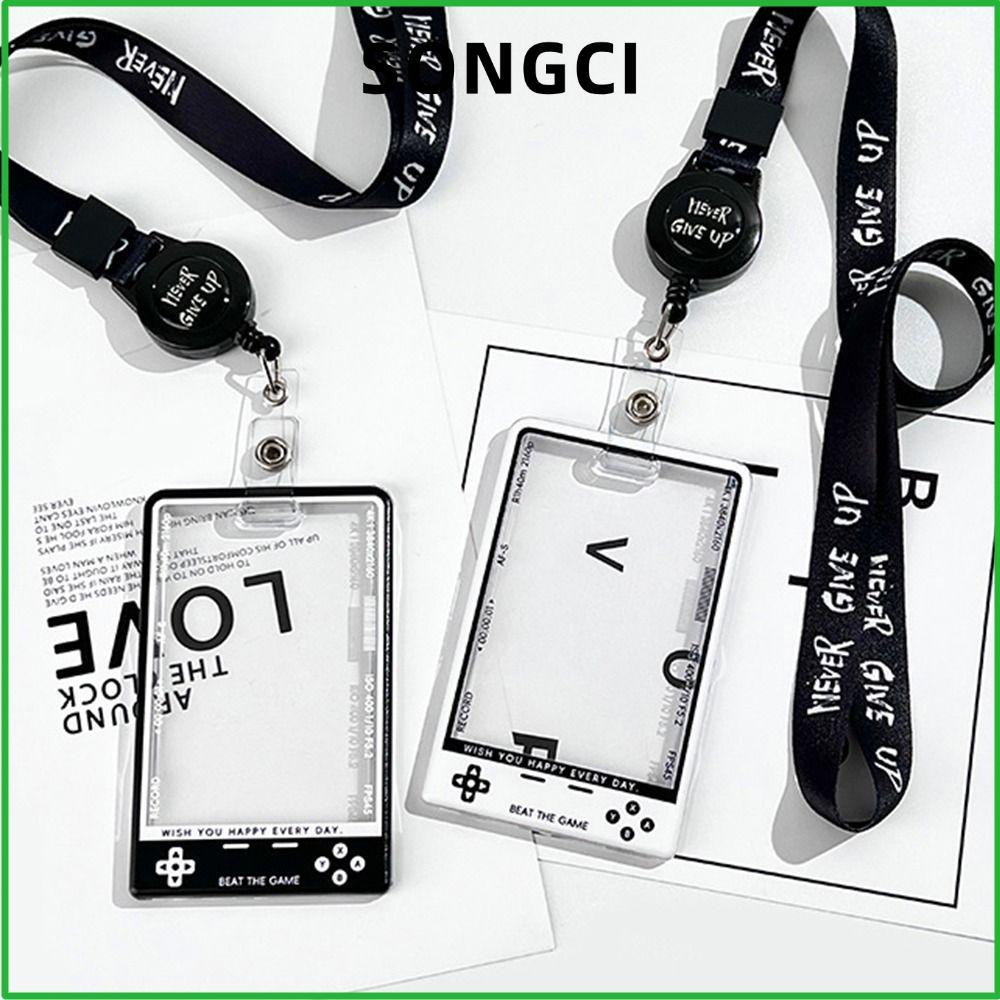 SONGCI 1 ชิ้นผู้ถือบัตร,โปร่งใสเกาหลีแฟชั่นนักเรียนการ์ด Protector,จอแสดงผลสร้างสรรค์พร้อม String Kpop Photocard ผู้ถือสําหรับเด็ก Idol