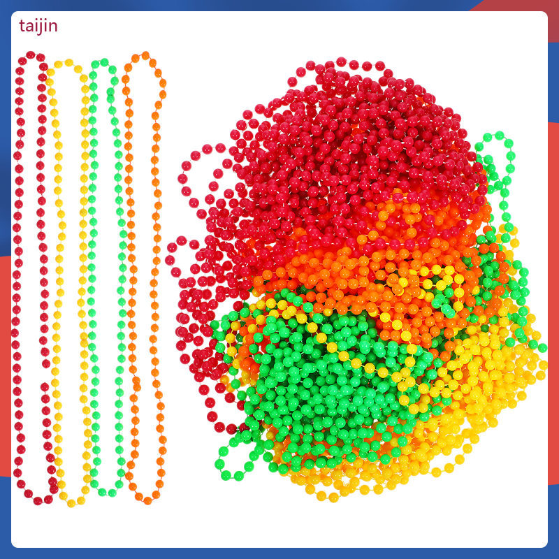 สร้อยคอลูกปัดหลากสีสําหรับผู้หญิงจํานวนมากปาร์ตี้ Masquerade 80s taijin