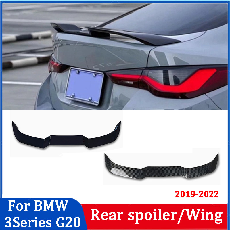 สําหรับ BMW M3 M4 M5 G20 G28 G22 G80 G30 F90 2021-2022 คุณภาพสูง ABS Glossy สีดํารถด้านหลัง Wing Trunk สปอยเลอร์
