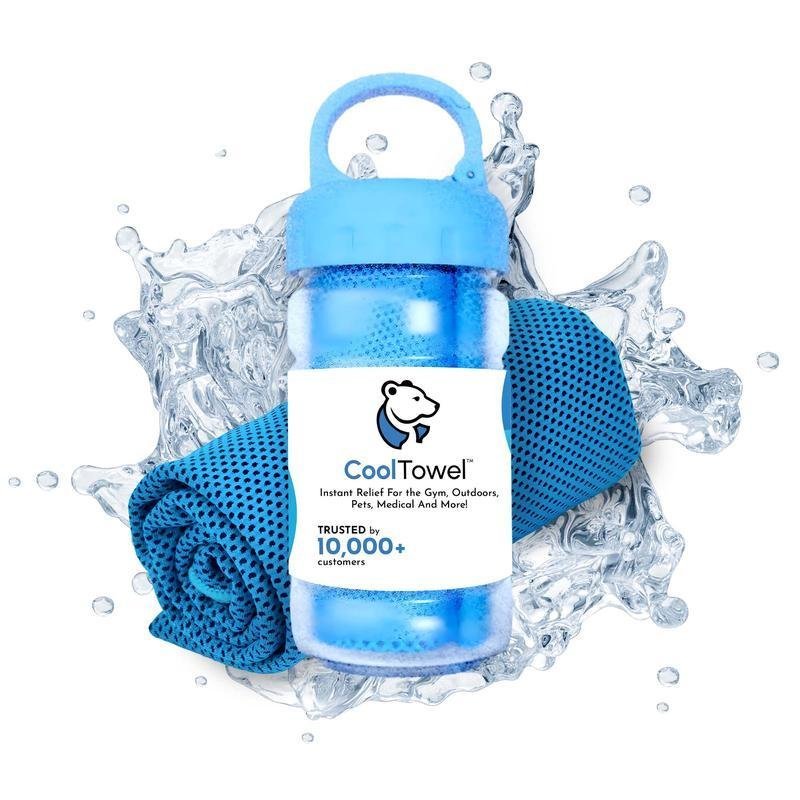 CoolTowel Bottle - Cold Sweat Towel You Can Use Anywhere, Anytime! Reusable Soft Absorbent Cooling P