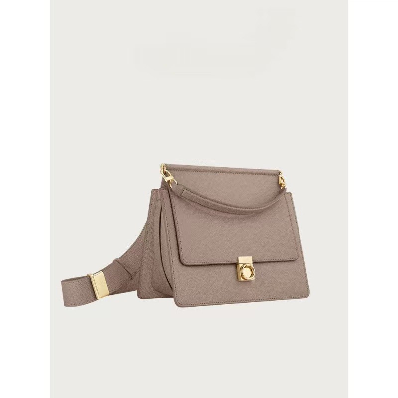 หลอดฮักเอ็ป | Number Seven Grey Lychee Leather Princess Bag กระเป๋าสะพายข้างแบบพกพา 0VYM