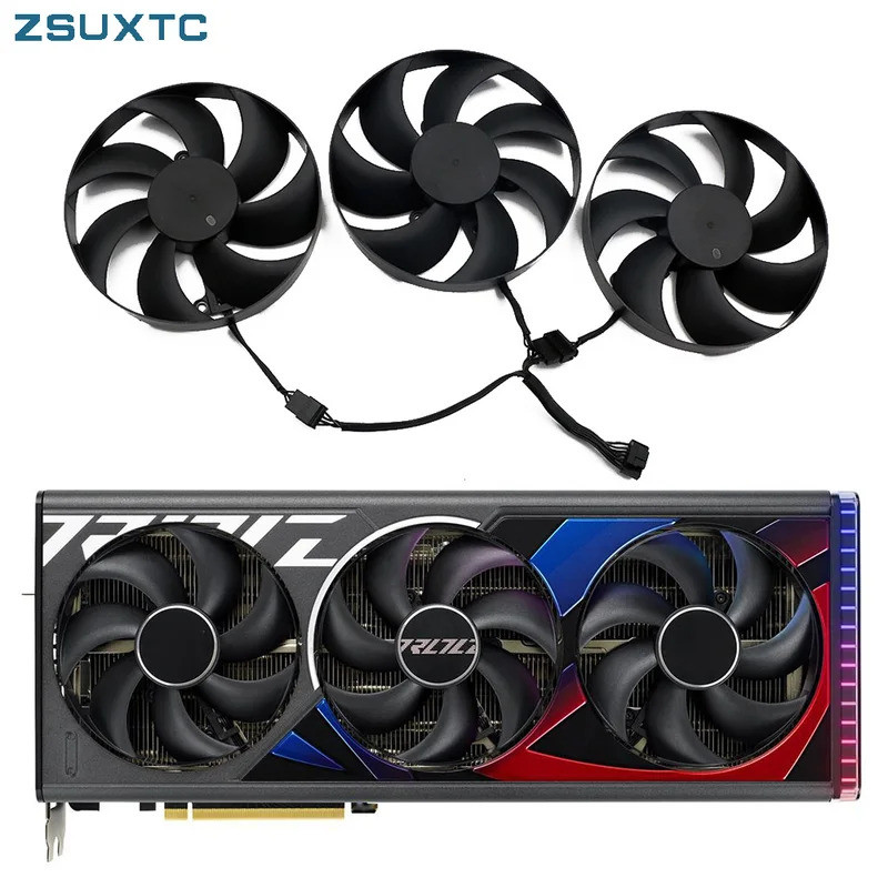 HL Cooling CF1015U12D 7PIN 105 มม.12V 0.55A RTX4090 4080 GPU พัดลมสําหรับ ASUS GeForce RTX4080 4090 