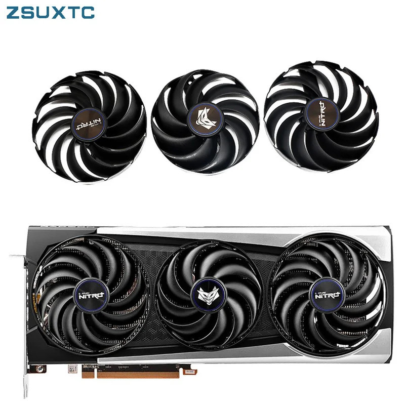 HL 87 มม.95 มม.FDC10U12D9-C RX6900 XT GPU พัดลมสําหรับ Sapphire NITRO + AMD Radeon RX 6700 6800 6900