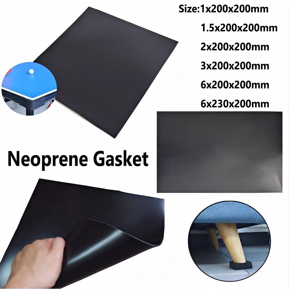 Waterproof Anti-Slip Neoprene Pad: Solid Rubber Sheet for Creating DIY Gaskets, Protective Cushions, and Crafts