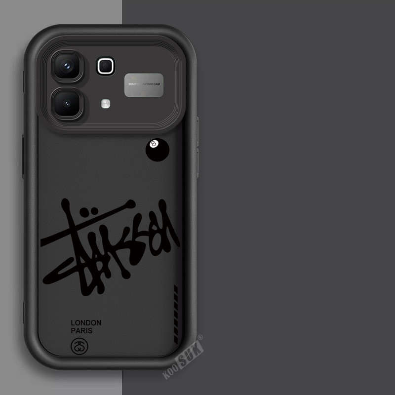 เคสแบบด้านสําหรับ infinix Note 60 Pro Ultra Edge 5G Black Billis No. 8 รูปแบบเคสโทรศัพท์ซิลิโคนอ่อนนุ่มกันกระแทกปก
