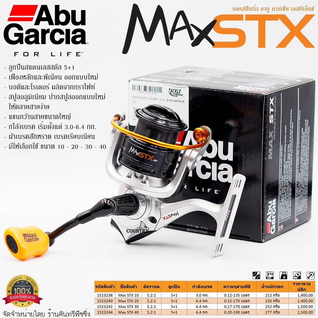 รอกสปินนิ่ง Abu Garcia Max STX อาบูการ์เซีย เอสทีเอ๊กซ์  มีใบรับประกันในกล่อง