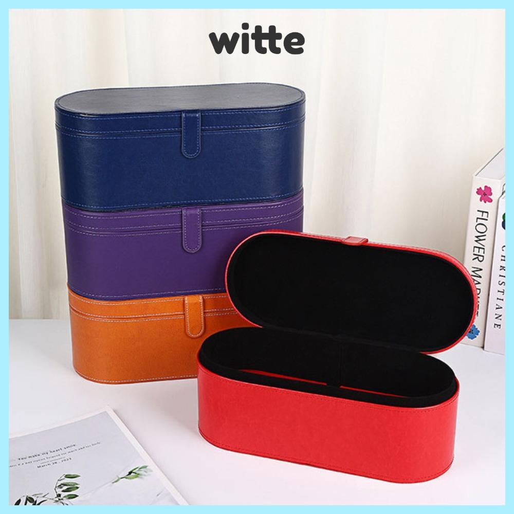 กล่องเก็บเครื่องเป่าผม WITTE,เครื่องเป่าผมความจุขนาดใหญ่กันฝุ่น,Multi-Purpose Portable PU Hot Air Brush Organizer สําหรับ Supersonic Hairdryer เหมาะกับอุปกรณ์เสริม