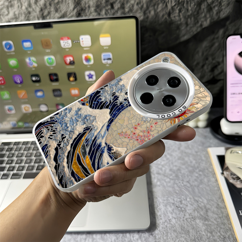 Great Wave off Kanagawa (Ukiyo-e) Micro Frosted Hardเคสโทรศัพท์สําหรับOppoค้นหาX9 Pro X8 Ultra X8 Pr