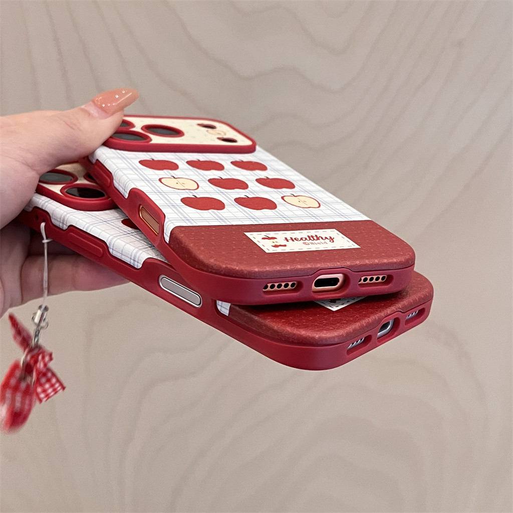 สําหรับIphone Case 17 Pro Max 16 Pro Max 15 Pro Max 14 Pro Max Big Window Red Appleเคสโทรศัพท์ - รูปที่ 3