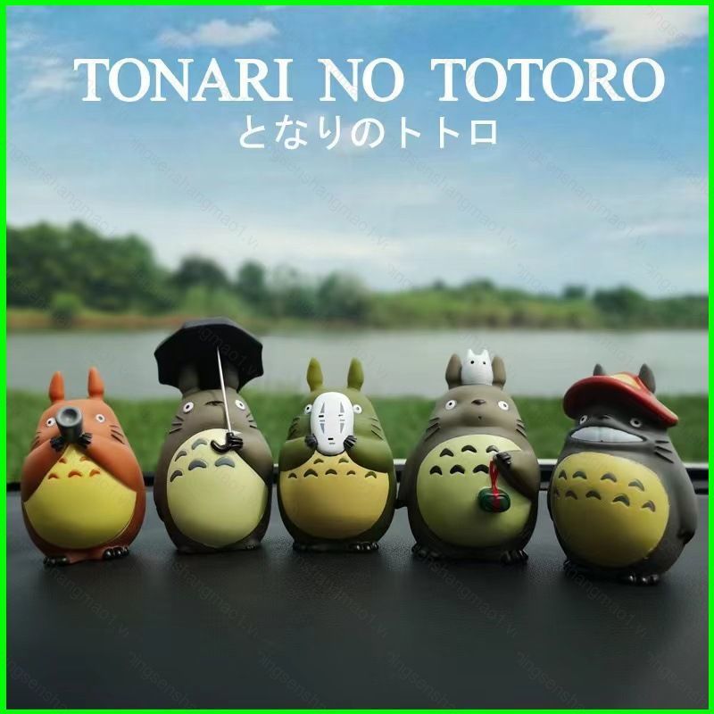 PS1 5pcs Totoro Action FIgure MY NEIGHBOUR TOTORO ตุ๊กตาของเล่นสําหรับเด็กตกแต่งบ้านเครื่องประดับตกแ