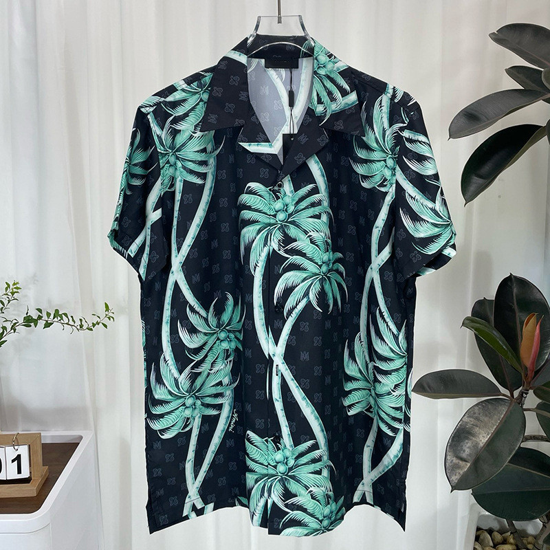 P91J  AMIR1 Summer New Fashion Casual Men's Digital Print Short Sleeve Shirt Trendy Men