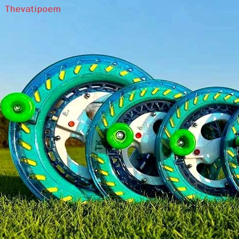 [Thevatipoem] 1 ชิ้น 200/300/400M Kite Reel Winder Fire ล้อ String Flying Handle เครื่องมือ String Line กลางแจ้งรอบสีฟ้าสําหรับ Fying Kites ร้อน