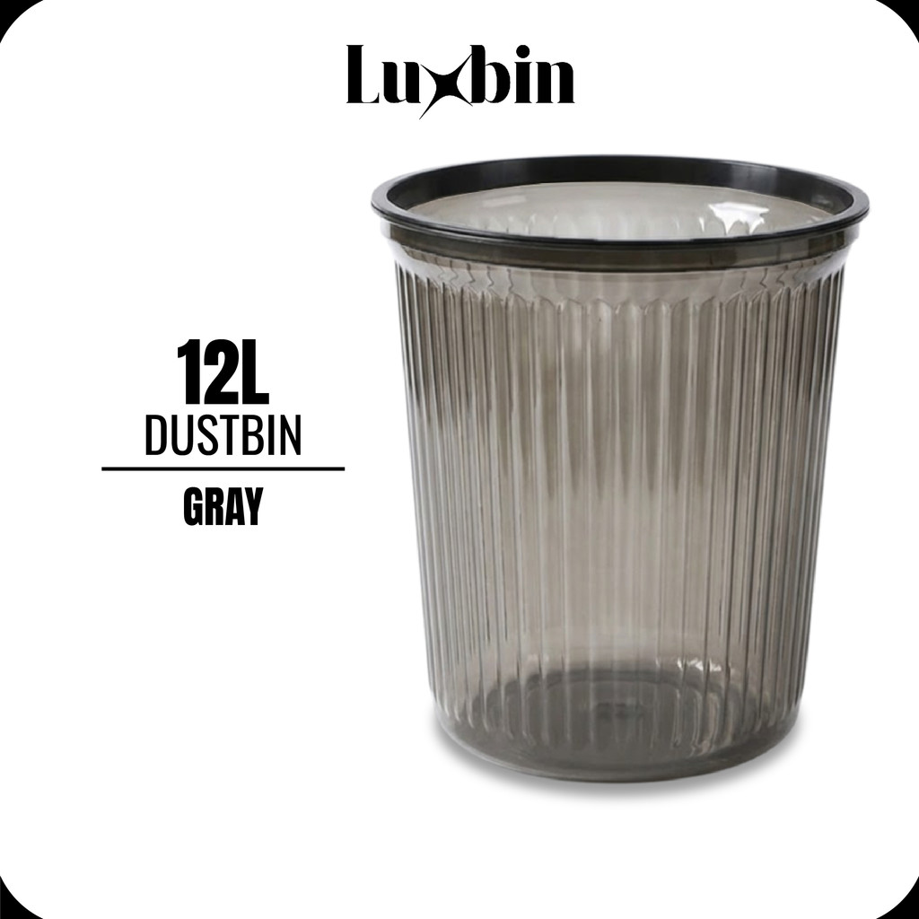 โปร่งใสถังขยะ Tong Sampah Rubbish ถังขยะตะกร้าไม่มีฝาครอบขนาดใหญ่ความจุสํานักงานห้องครัวห้องนอน Rubb