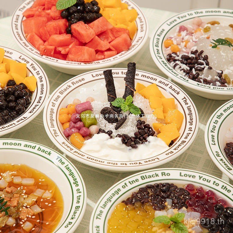 Miandian Smoothie High-value Influencer ชามน้ําน้ําตาล Shaved Ice Shop ชามขนมสไตล์ฮ่องกงหวาน Commerc