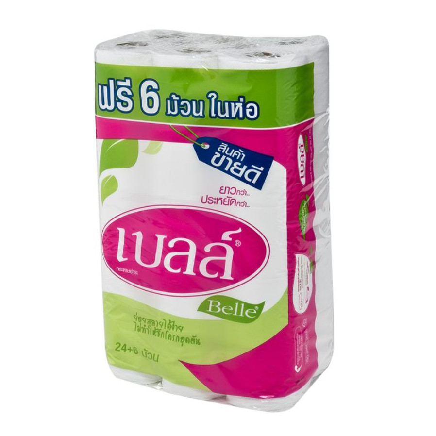 24+6 ! เบลล์ กระดาษชำระ คุณภาพดี ราคาประหยัด  *BE15130