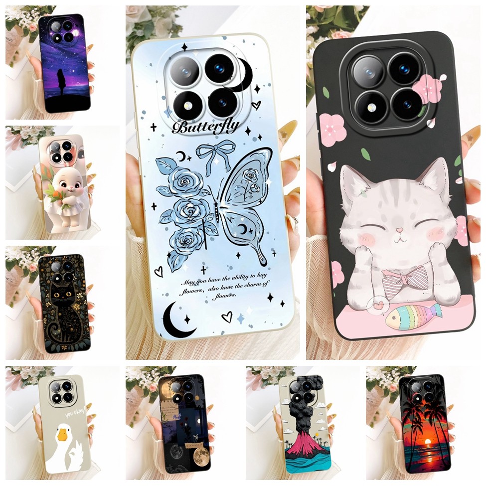 สําหรับ Redmi หมายเหตุ 14 Pro Plus 5G เคสซิลิโคนความงามหรูหราน่ารักทาสีปลอก 24094RAD4G