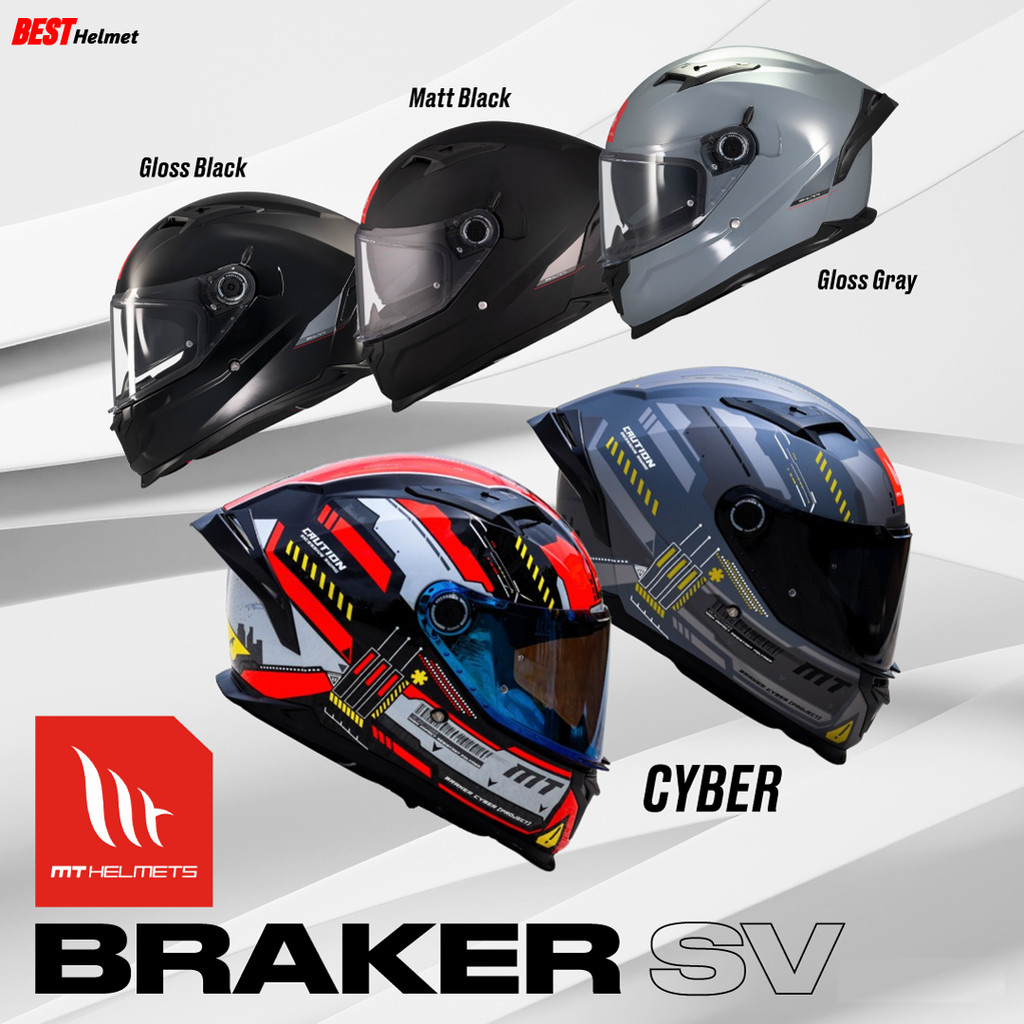 หมวกกันน็อค MT Helmet รุ่น Braker แว่น 2 ชั้น ราคา 3,290.- - มอเตอร์ไซค์, Motorcycle