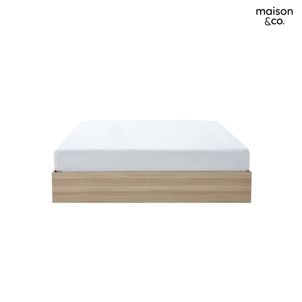 SB Design Square เตียง 2 ลิ้นชัก ขนาด 6 ฟุต รุ่น BASIC สีโอ๊คอ่อน (186x203x31 ซม.)  แบรนด์ MAISON&CO. ราคา ถูกที่สุด ดีลบีเคเค แกลเลอรีภาพที่ 7