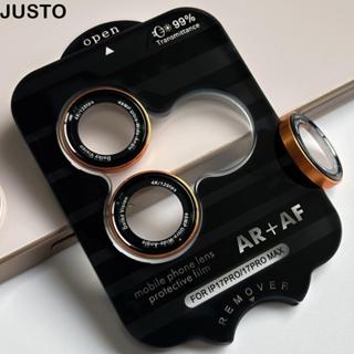 JUSTO AR ตัวป้องกันเลนส์กล้อง, แหวนเลนส์อลูมิเนียม Corning G…