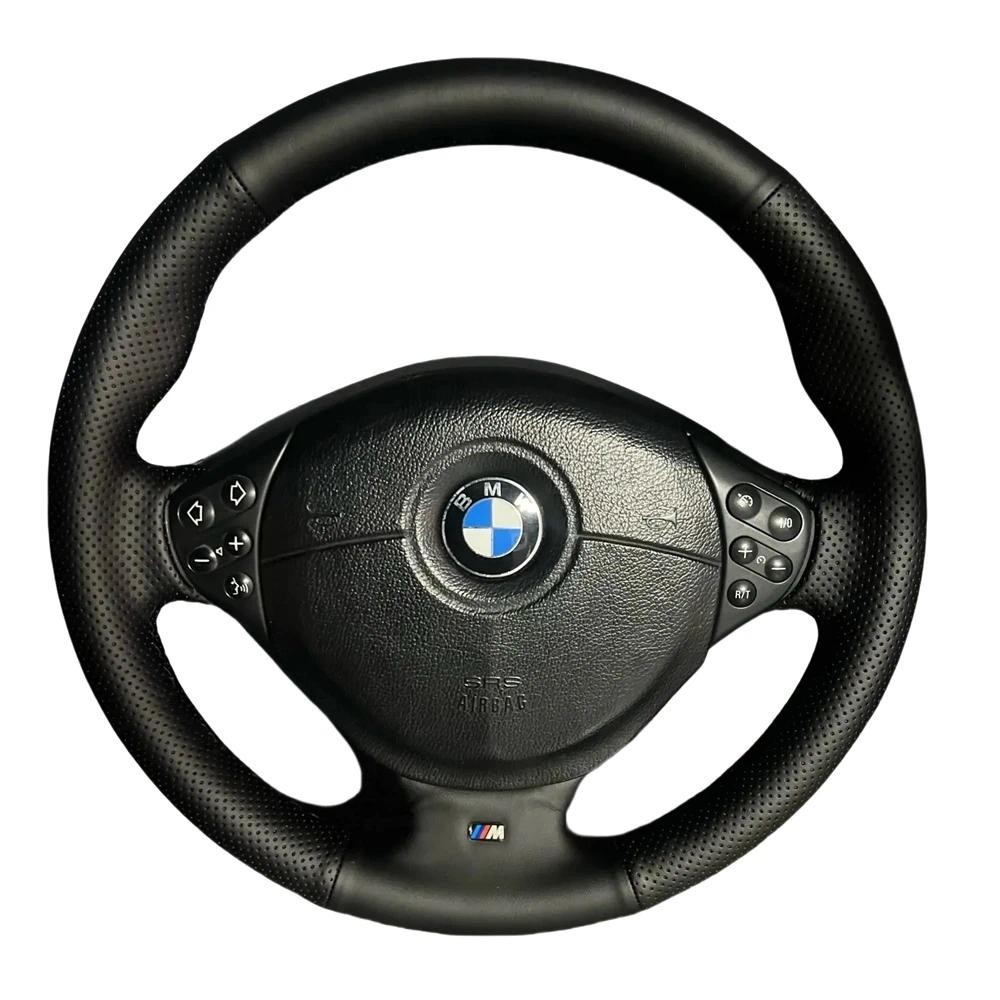 หนังเทียมพวงมาลัยรถสําหรับ BMW M Sport E36 1996-2000 E39 1995-2001 Z3 M E36/7 E36/8 1998-2002 พวงมาล