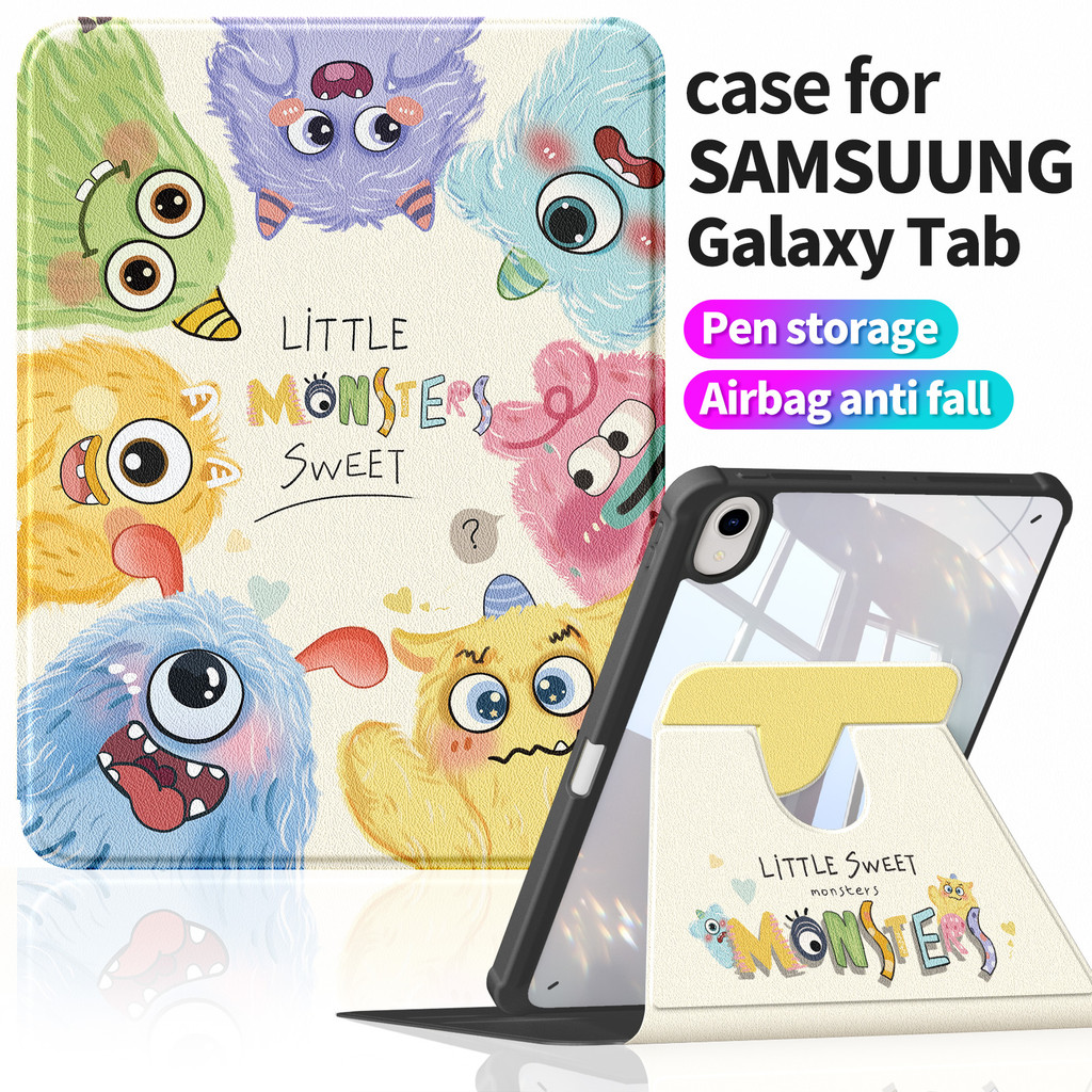 เคสหนัง PU สําหรับ Samsung Galaxy Tab A9+ Plus 11" | สไตล์ อิน ลายน่ารัก | กันคราบ & ทนทาน | แท็บฝาค