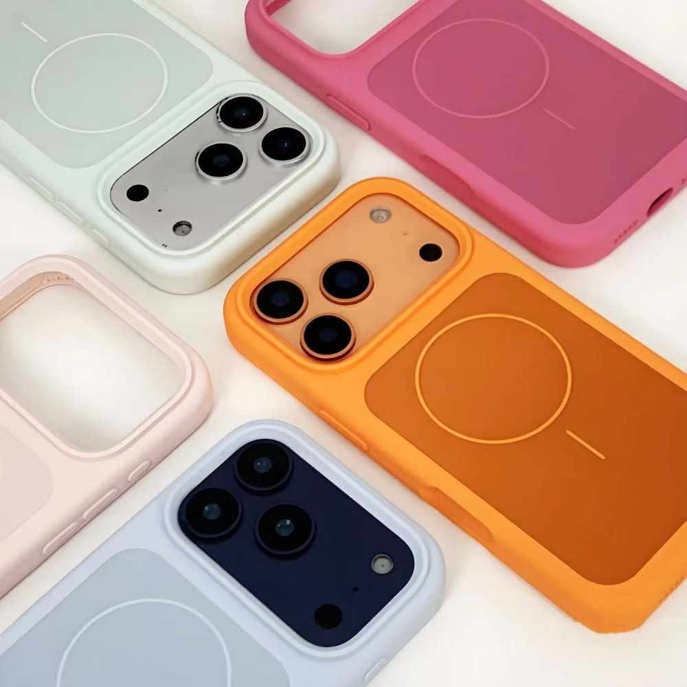 สีทึบแม่เหล็กซิลิโคนเหลวเคสโทรศัพท์สําหรับ ไอโฟน 17 มือโปร สูงสุด 17 อากาศ 16 บวก 15 14 13 12 11 กันกระแทกป้องกันปลอก