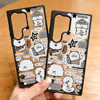 หมีน่ารัก เคส For Samsung A57 A17 A16 A06 A05S A07 A05 A55 A36 A54 A15 A56 A35 A34 A25 S26 S24 อะคริลิกฝ้า เคสโทรศัพท์