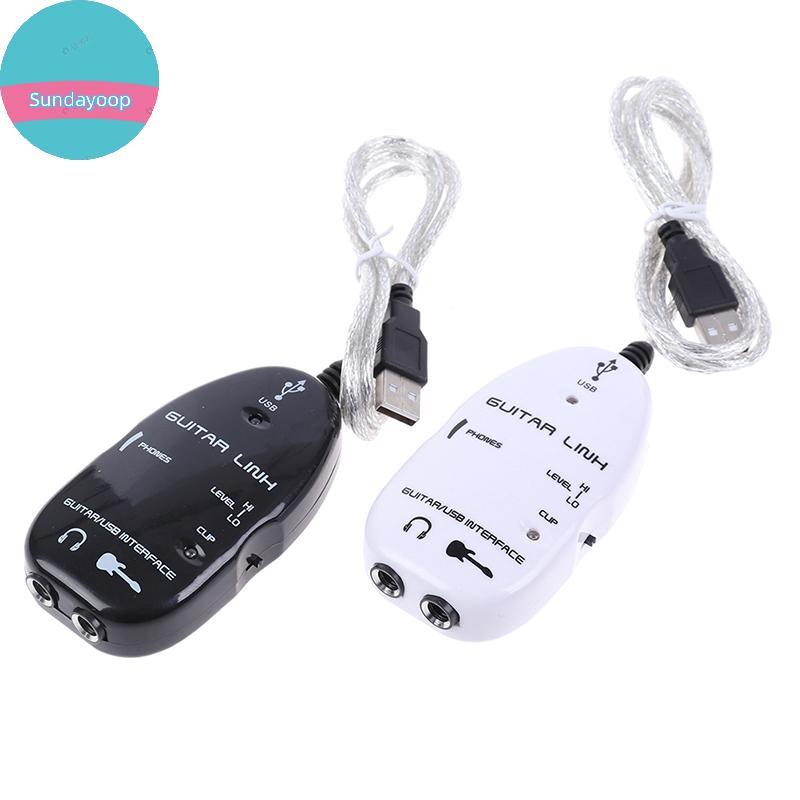 Sund Guitar Cable Audio USB Link Interface Adapter สําหรับ/PC Guitarra Players ของขวัญ TH