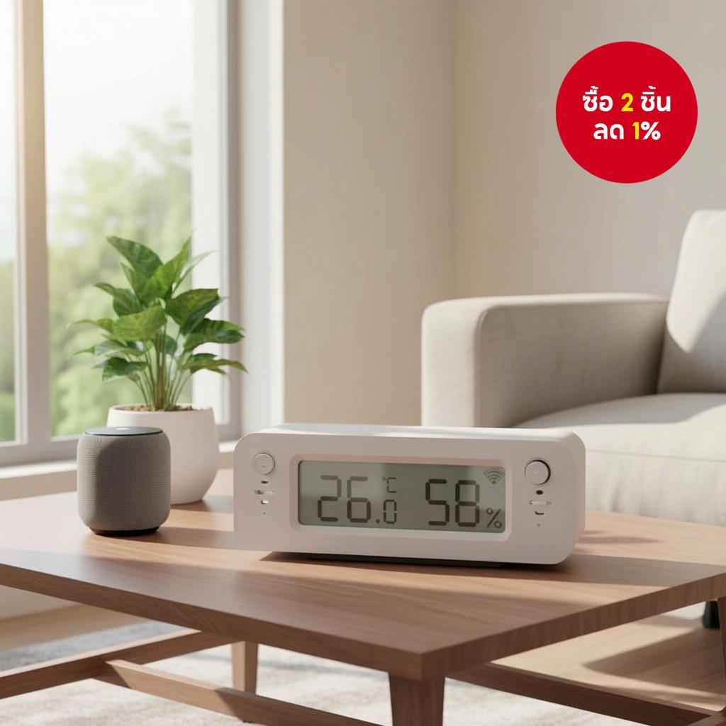เซ็นเซอร์วัดอุณหภูมิความชื้นในบ้านอัจฉริยะ Tuya WiFi Zigbee เทอร์โมมิเตอร์ที่ควบคุมผ่านแอปสําหรับ Go