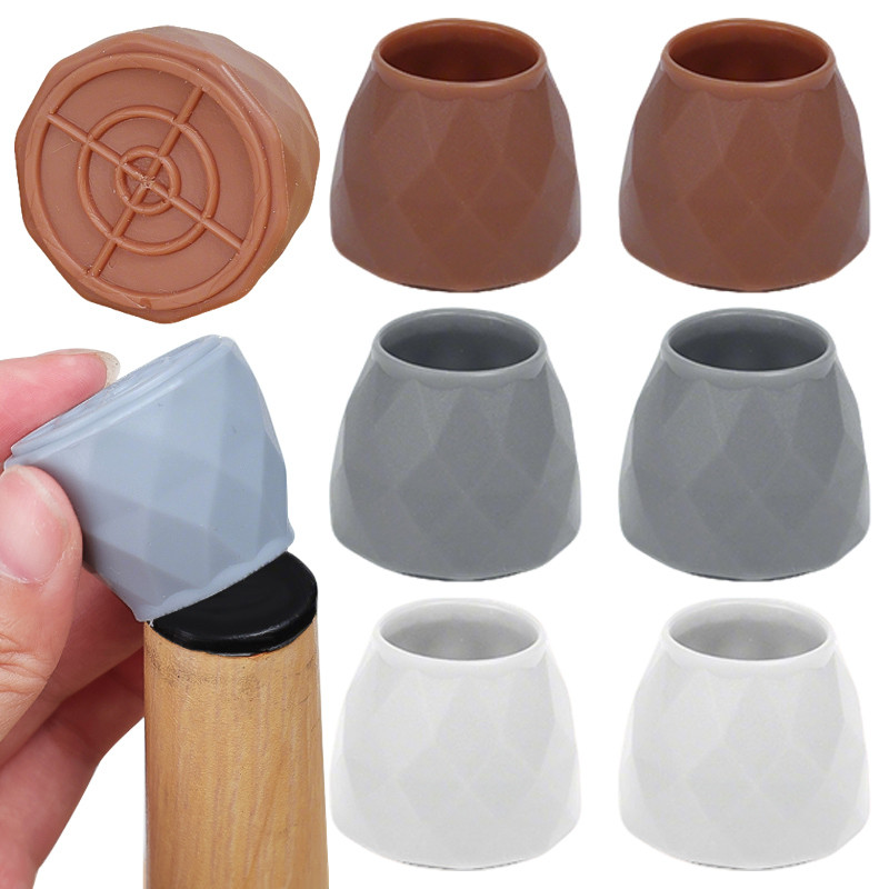 เฟอร์นิเจอร์พื้นป้องกันรอยขีดข่วนลดเสียงรบกวนซิลิโคนป้องกัน-ลื่นเก้าอี้ขาปก