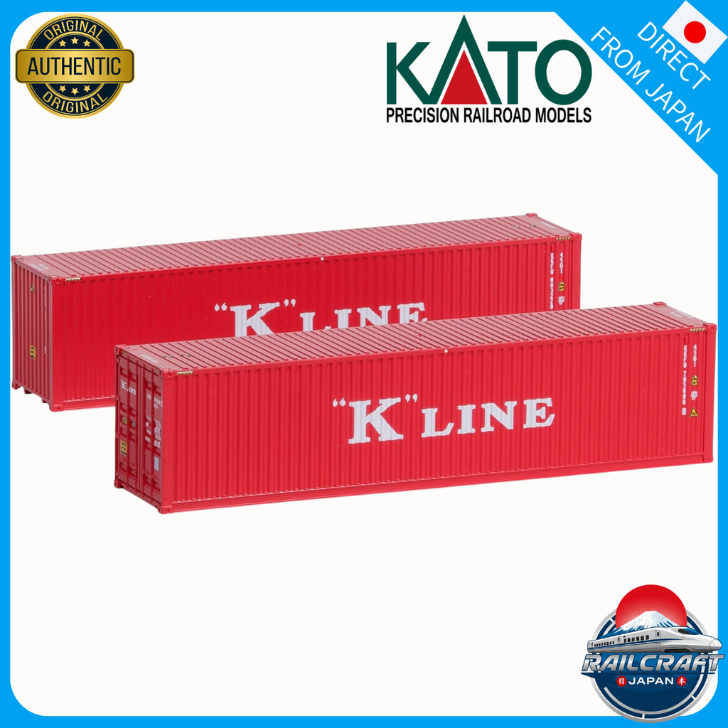 KATO N Gauge ตู้คอนเทนเนอร์ 40ft High Cube Kawasaki Kisen 2 ชิ้น 23-580D