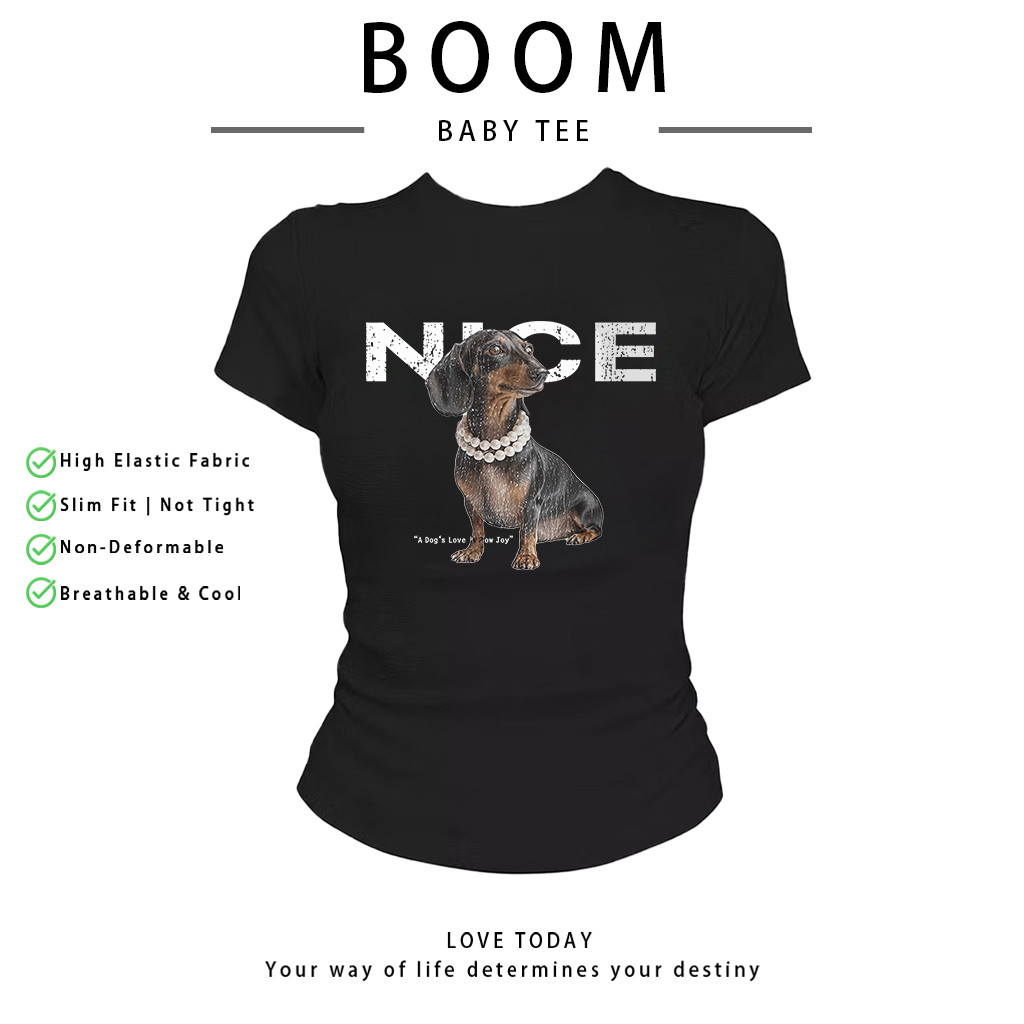 COD（จัดส่งภายใน 24 ชั่วโมง）เสื้อสาวอวบ เสื้อครอปท็อป แขนสั้น babytee สไตล์เกาหลี y2k T-shirt | NICE