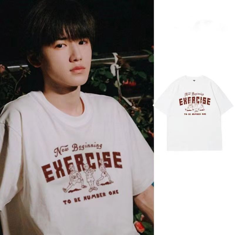 COD Times Youth League Song Yaxuan เสื้อยืดแขนสั้นสไตล์เดียวกันผู้หญิงหลวม bf สไตล์ฤดูร้อน 2023 เสื้