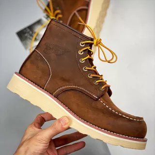ZH Ready StockRetro Mens Boots High Top Work oes Leather Motorcycle Boots Classic 875 Ameika Jie Mens Footwear Briti Sle