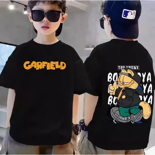 【จัดส่งภายใน 24 ชั่วโมง】 เสื้อยืดเด็ก / ลายการ์ฟิลด์ / ผ้าฝ้าย 100% / ขนาดเหมาะสำหรับเด็กอายุ 1-12 ปี